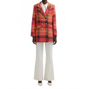 NEW TOUCHÉ button chequered jacket in fuchsia